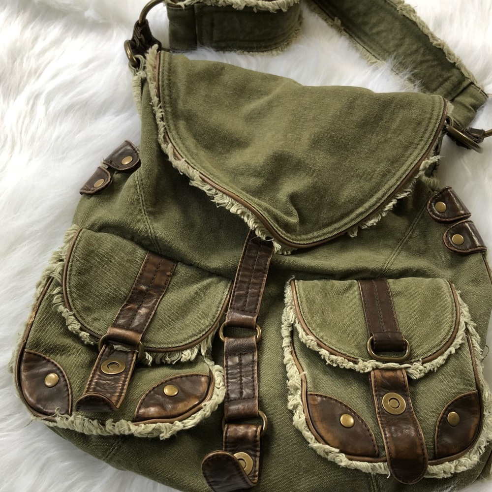Marc Echo Distressed Army Messenger Bag